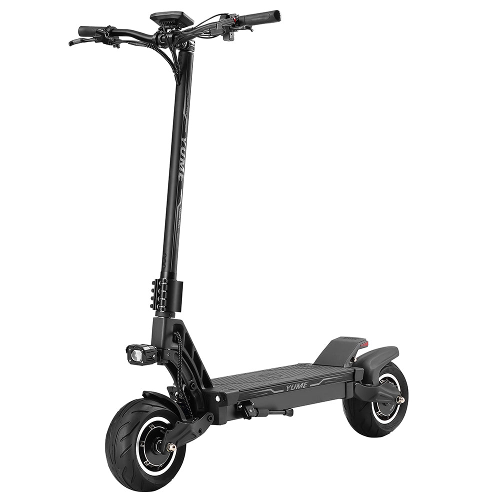 YUME HAWK Pro Electric Scooter, 10x4.5&quot; Tubeless Road Tires 3000W*2 Motor 60V 30Ah Battery 80km/h Max Speed 100km Max Range 3 Gears Shift System Disc Brake Adjustable Hydraulic Suspension NFC APP Control